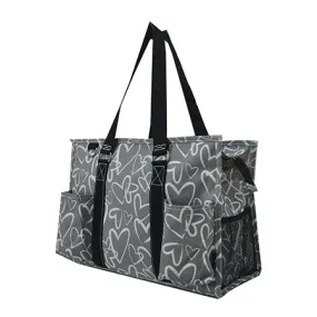 Blooming with Love NGIL Zippered Caddy Organizer Tote Bag