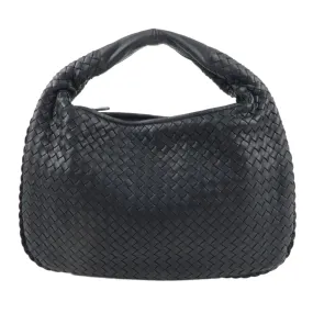 BOTTEGA VENETA Intrecciato Hobo Leather Shoulder Bag Navy 115654