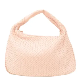 BOTTEGA VENETA Intrecciato Hobo Leather Shoulder Bag Pink 115654