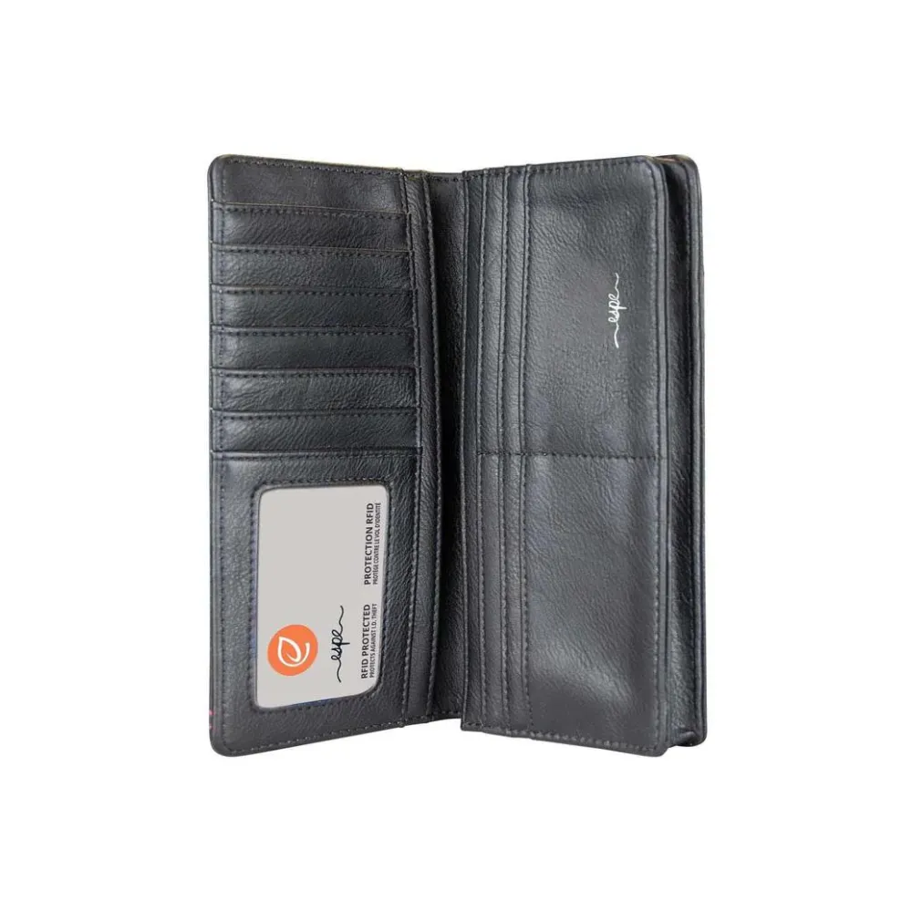 Espe Meadow Grey Long Wallet (Women's)