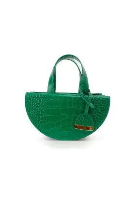 Forest Green Half Moon Reina Bag