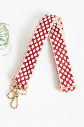 Guitar Style Bag and Camera Strap - Red & Cream Dot