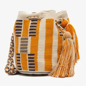 Handmade Small Crossbody Wayuu Asteria Yellow