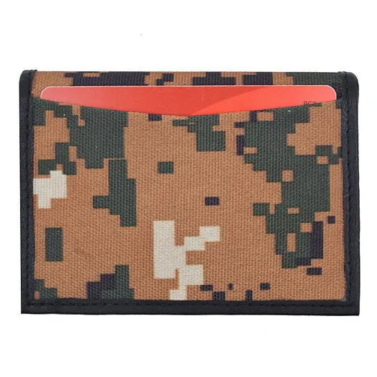 Leather Camouflage Business Card Case